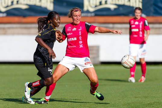 Kopparberg Göteborgs Anita Asante och Jitex Elin Sandgren