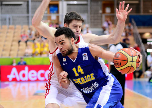 Sveriges Jeffery Taylor och Rysslands Evgeny Voronov i