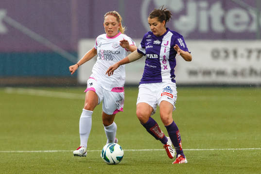 LdB Malmös Elin Rubensson och Jitex Rebecca Johnson