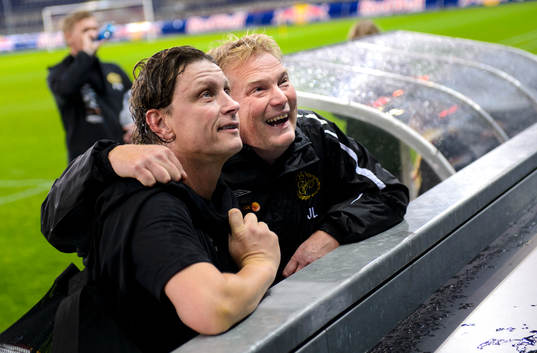 Elfsborgs klubbchef Stefan Andreasson och tränare Jörgen Lennartsson