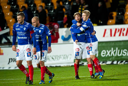 Åtvidabergs spelare jublar efter slutsignalen