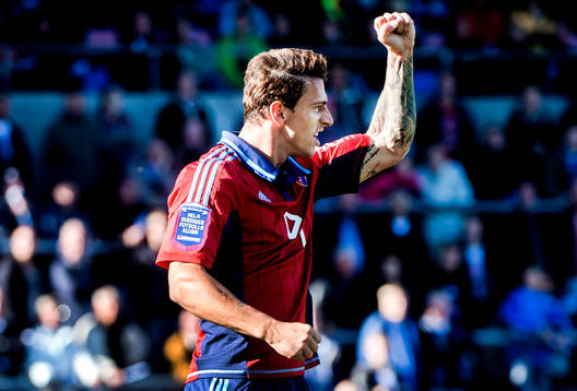 Djurgårdens Erton Fejzullahu jublar