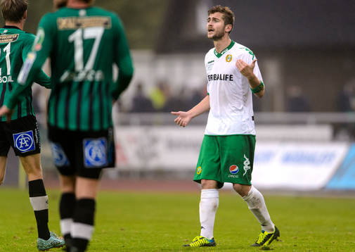 Hammarbys Christophe Lallet gestikulerar
