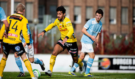 under fotbollsmatchen i juniorallsvenskan mellan Malmö FF och Elfsborg 5 oktober 2013 i Malmö.