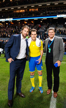 Peter Forsberg, Tobias Hysén och Svenska Spels vd Lennart Käll