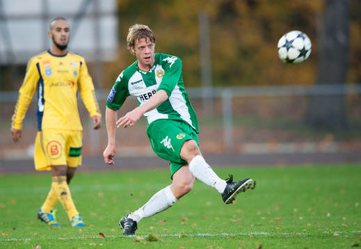 Hammarbys Mikael Rynell i matchen i Superettan mellan Ängelholm och Hammarby 26 oktober 2013.