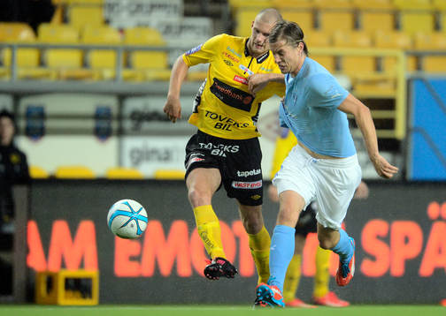 Elfsborgs Joackim Jörgensen och Malmös Markus Halsti