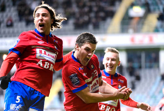 Örgrytes Jonathan Azulay och David Leinar firar