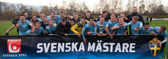  Slutsignal och guldjubel för Malmö FF  i SM-finalen för 17-åringar mellan Halmstad och Malmö FF 2 november 2013.
