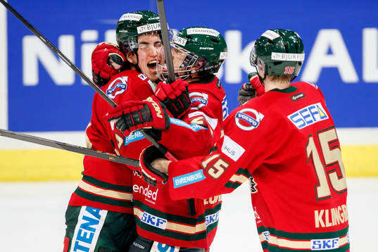Frölundas Erik Gustavsson, Joel Lundqvist och John
