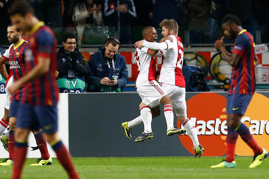 AMSTERDAM - Ajax - Barcelona ,  Voetbal Champions League ,