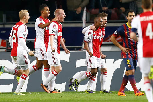 AMSTERDAM - Ajax - Barcelona ,  Voetbal Champions League ,