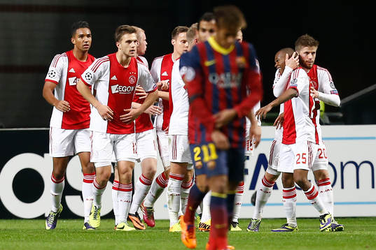 AMSTERDAM - Ajax - Barcelona ,  Voetbal Champions League ,