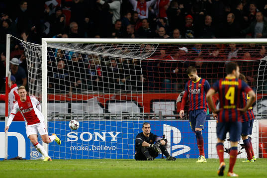 AMSTERDAM - Ajax - Barcelona ,  Voetbal Champions League ,