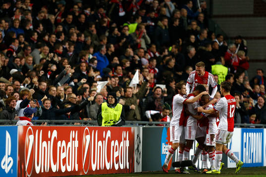 AMSTERDAM - Ajax - Barcelona ,  Voetbal Champions League ,