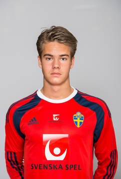 Porträtt på målvakt Oscar Gloveus