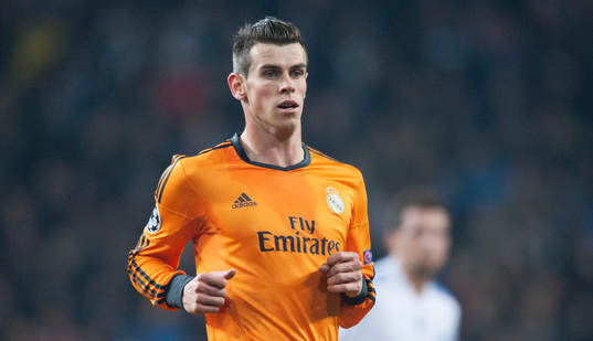  Real Madrids Gareth Bale i matchen i Champions League mellan FC Köpenhamn och Real Madrid 10 december 2013.