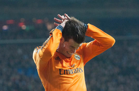  Real Madrids Gareth Bale i matchen i Champions League mellan FC Köpenhamn och Real Madrid 10 december 2013.