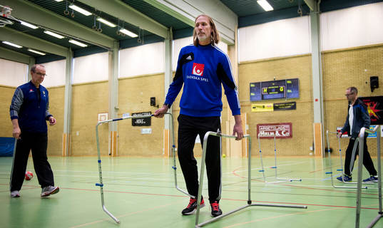 Förbundskapten Staffan Olsson när Sverige tränar