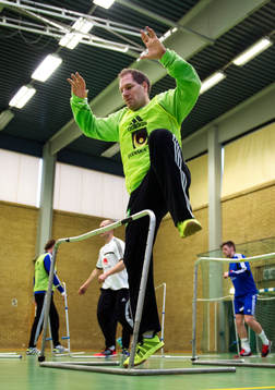 Mattias Andersson, målvakt, när Sverige tränar