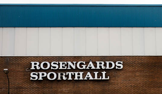 Rosengårds sporthall när Sverige tränar