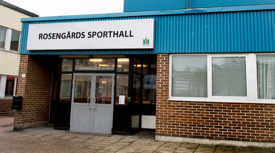Rosengårds sporthall när Sverige tränar