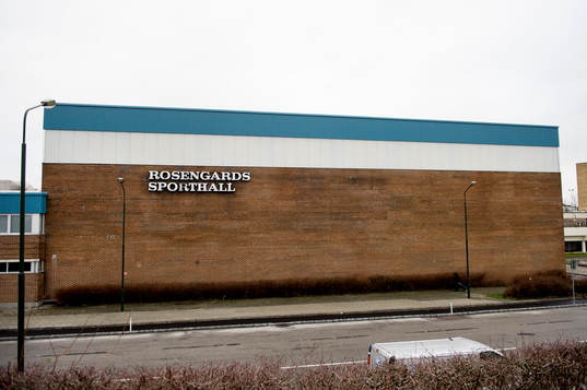Rosengårds sporthall när Sverige tränar