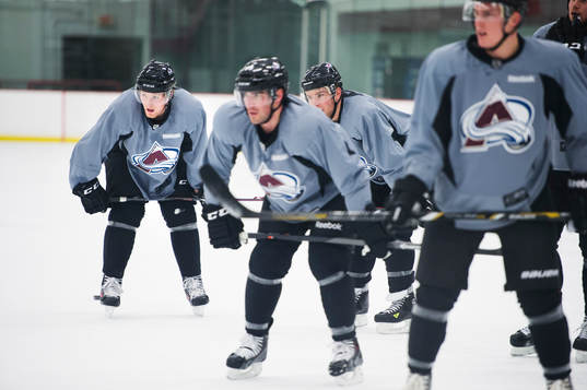 Gabriel Landeskog (t v)