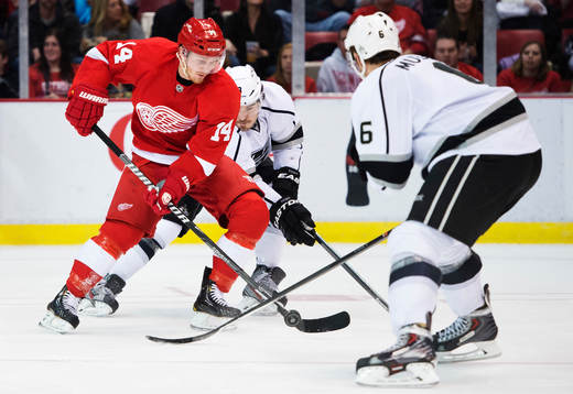 Detroits Gustav Nyquist i ett anfall