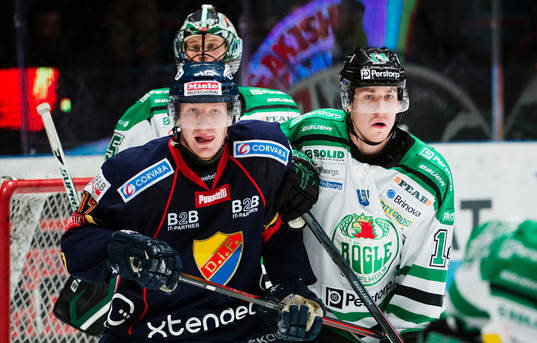 Djurgårdens Henrik Eriksson  och Rögles Robin Sterner