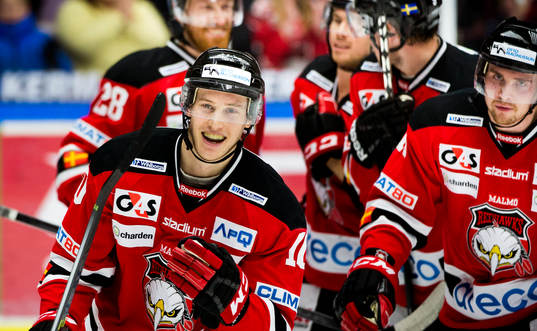 Malmö Redhawks Robin Alvarez jublar