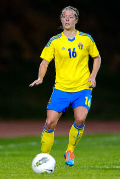 Sveriges Lina Nilsson i matchen mellan Sverige och Danmark