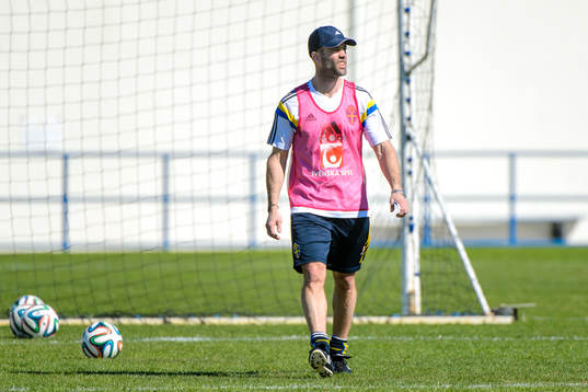 Sveriges assisterande förbundskapten Matti Demegård på