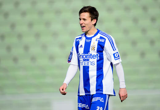 IFK Göteborgs Lasse Vibe jublar efter att ha gjort 3-2