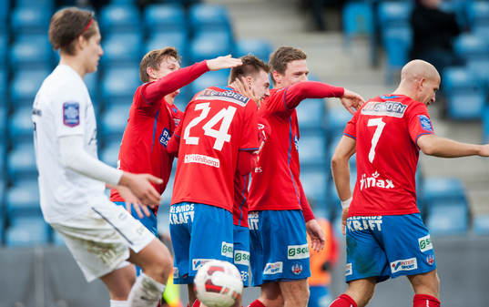 Helsingborgs Anton Kinnander 5-1 i matchen i Svenska Cupen mellan Helsingborg och Syrianska i Helsingborg 16 mars 2014.