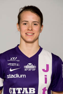 Damfotbollsspelaren Anna Furberg, Jitex, poserar för ett porträtt den 20 mars 2014 i Göteborg.