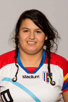Damfotbollsspelaren Rebecca Cameras, Hovås/Billdal, poserar för ett porträtt den 20 mars 2014 i Göteborg.
