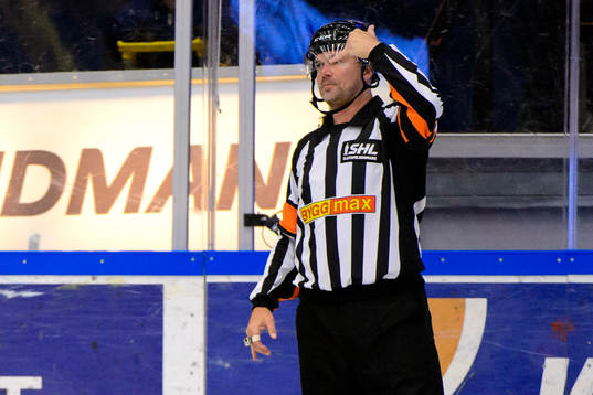 Domare Christer Lärking tecknar för videogranskning