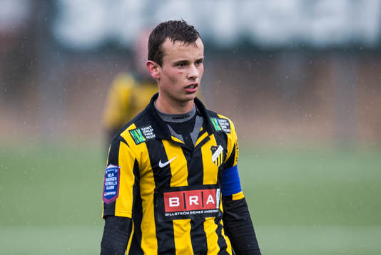 Häckens Rasmus Andernil Bozic i fotbollsmatchen mellan BK Häcken och Landskrona BoIS i U19 Allsvenskan Södra den 05 januari 2014 i Göteborg .