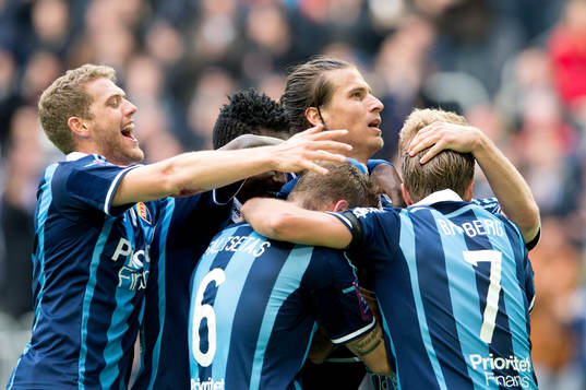 Djurgårdens Aleksandar Prijovic jublar