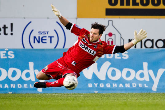 Landskronas målvakt Niklas Uddenäs