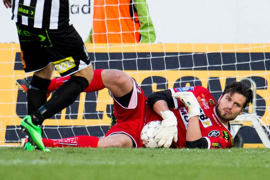 Landskronas målvakt Niklas Uddenäs