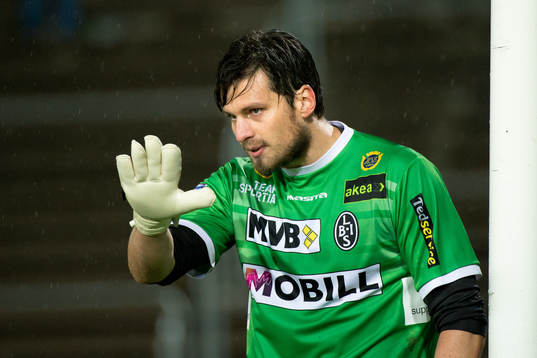Landskronas målvakt Niklas Uddenäs