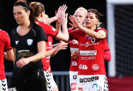 Kristianstads spelare jublar