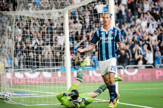 Djurgårdens Aleksandar Prijovic jublar