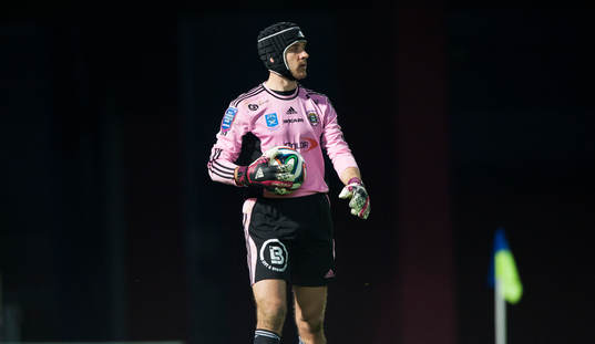 Ängelholms målvakt Matt Pyzdrowski i matchen i Superettan i fotboll mellan Ängelholm och Assyriska i Helsingborg 29  april 2014.