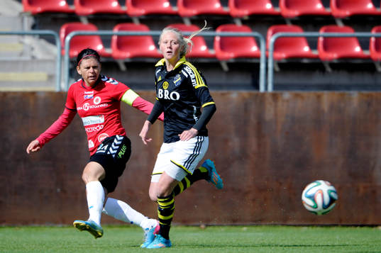 Kristianstads Susanne Moberg och AIKs Elin Bragnum
