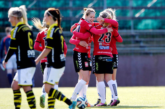 Kristianstads spelare jublar