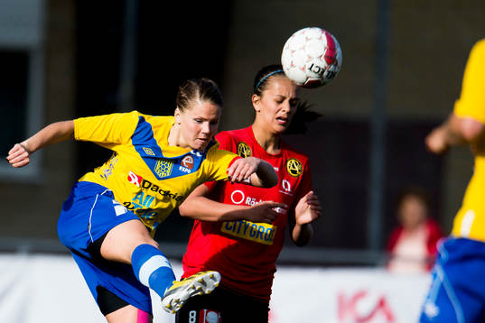 Umeå Södras Hanna Folkesson och LB07s Josefine Rydle