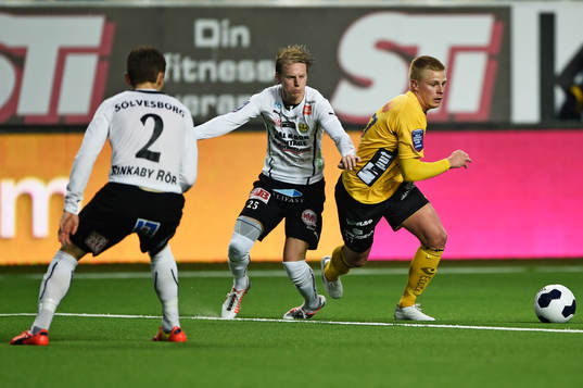 Elfsborgs Per Frick och Mjällbys Anton Dahlström